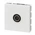 Prise TV mâle 9,52 mm 2 modules finition blanche Mosaic LEGRAND