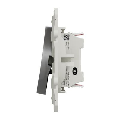 Interrupteur va-et-vient et bouton poussoir aluminium - Odace 2011 SCHNEIDER ELECTRIC