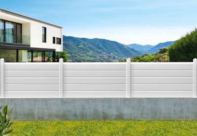 Lisse persienne pour clôture PVC blanc L 1,80 - 140 x 30 mm - MOREY