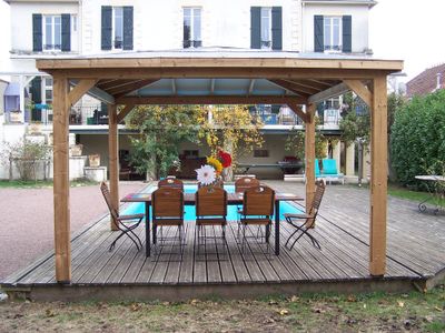 Abri de jardin pool house BLUETERM en bois traité sans paroi  12,31 m², Livraison à domicile incluse - HABRITA