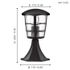 Borne extérieur E27 30cm Aloria noir IP44 60W - EGLO