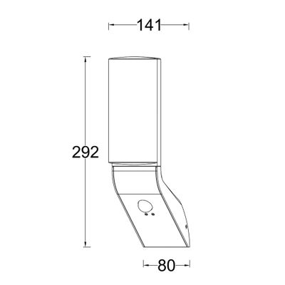 Applique extérieur LED détecteur de mouvements Bati gris IP44 1100 lumens blanc neutre - COREP