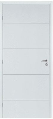 Bloc-porte postformé prépeint QUADRIZ H.204 x l. 73 cm poussant gauche SMIS