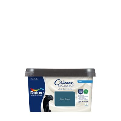 Peinture crème de couleur Bleu Paon mat 2,25L - DULUX VALENTINE