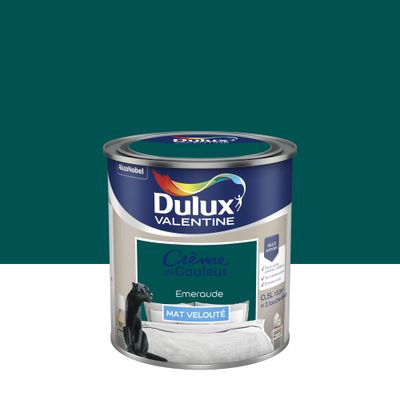 Peinture Crème de Couleur Emeraude mat 0,5 L - DULUX VALENTINE