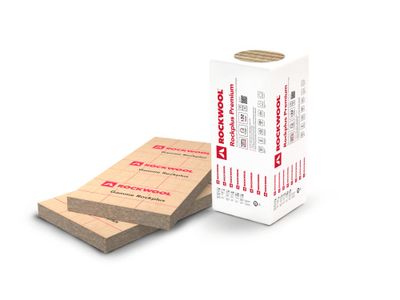 Panneau de laine de roche Rockplus Premium kraft  - Épaisseur 101 mm - l.0,60 x 1,35 m ROCKWOOL