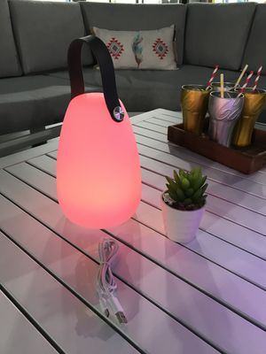 Lampe extérieure rechargeable nomade IP 44 LED RGB 130 lumens