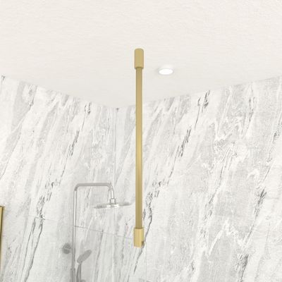 Barre de fixation plafond or 60 cm redécoupable paroi de douche à l'italienne AURLANE