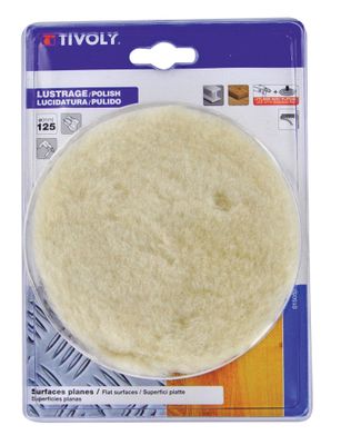 Disque à lustrer velcro diamètre 125 mm pour perceuse et ponceuse TIVOLY