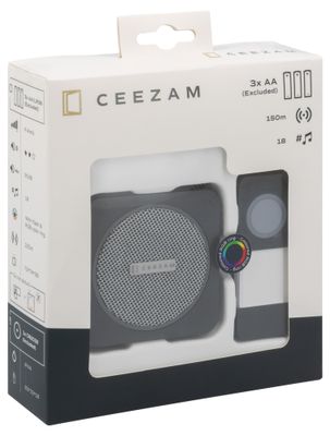 Sonnette sans fil 150m à pile Anthracite - CEEZAM