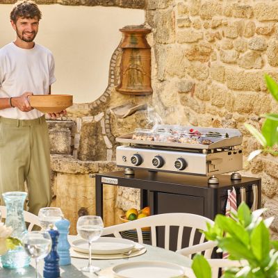 Plancha à gaz 3 brûleurs Silvia II G Inox BRASERO