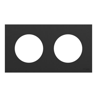 Plaque de finition 2 postes Odace 2025 noir onyx - SCHNEIDER ELECTRIC