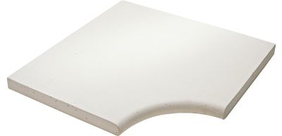 Margelle d'angle droit plat Océane Lubéron NF 50 x 50 x 3,4 cm - FABEMI