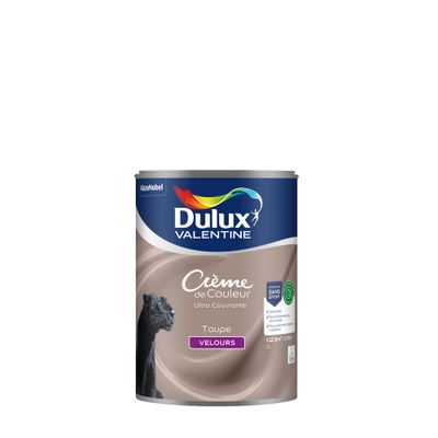 Peinture crème de couleur Taupe velours 1L - DULUX VALENTINE