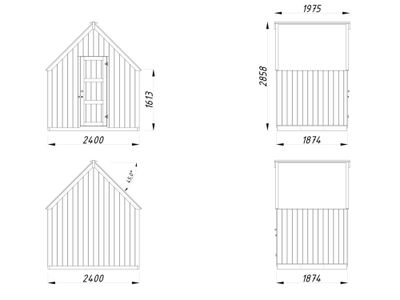 Extension pour serre de jardin Emilia en bois autoclave - 4 m² intérieur - Livraison à domicile - PALMAKO