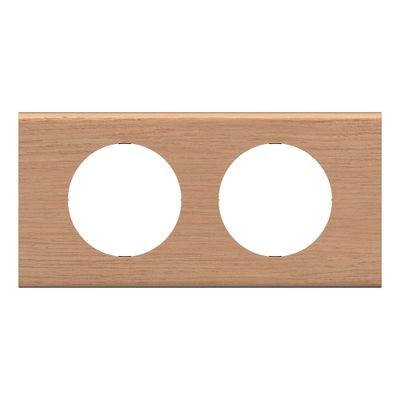 Plaque de finition 2 postes Chêne - Céliane LEGRAND