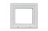 Fenêtre PVC blanc 1 vantail tirant droit H.45 x l. 40 cm CLOSY