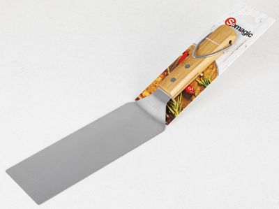 Spatule acier inox manche bambou - SOMAGIC