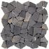 Galets noirs Palladiana sur plaque 30 x 30 cm