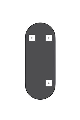 Miroir JOSEPHINE 30x70 cm noir - MIRRORS AND MORE