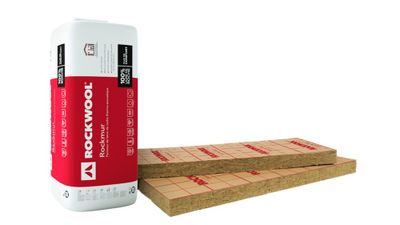 Panneau de laine de roche Rockmur kraft - Épaisseur 75 mm - l.0,60 x L.1,35 m ROCKWOOL