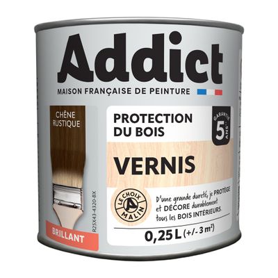 Vernis bois brillant chêne rustique 250 mL - ADDICT