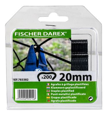 Agrafe pour grillage anthracite 20 mm