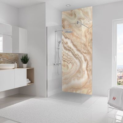 Panneau mural de douche 100x255 cm marbre beige DécoDesign Softtouch - SCHULTE