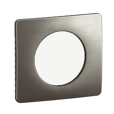 Plaque de finition 1 poste Acier satiné - Céliane LEGRAND