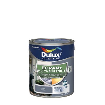 Peinture Ecran+ Multi-supports Satin Titane 2 L - DULUX VALENTINE