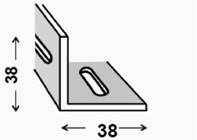 CORNIERE PERFOREE BLANC 38X38MM 1M  CQFD