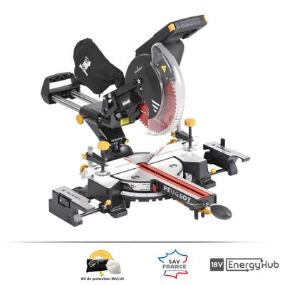Scie à onglet radiale double inclinaison 1 600 W EnergySaw-254SB - PEUGEOT