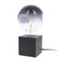 Lampe à poser carré en métal noir E27 60W XANLITE