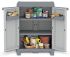 Armoire PVC Wave à 2 portes avec 2 tablettes et 2 bacs TERRY
