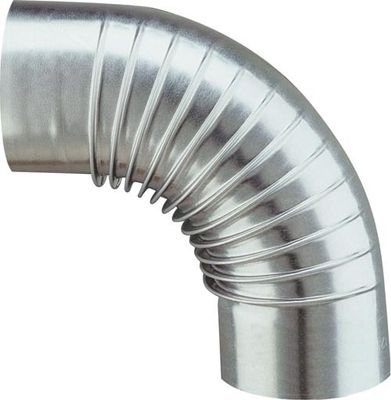 Coude 90 degrés plissé aluminié diamètre 125 mm POUJOULAT