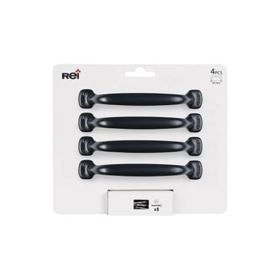 Poignée de meuble zamak noir mat entraxe 96 mm par 4 REI