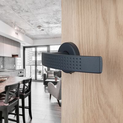 Poignées sur rosace Ibiza gris sans trou ALPERTEC