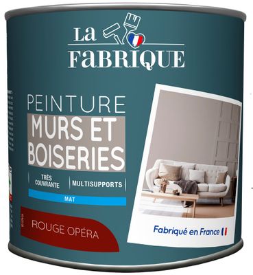 Peinture mur et boiserie Rouge Opera mat 125 mL - LA FABRIQUE