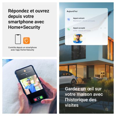 Visiophone connecté WiFi écran 7 pouces blanc avec platine  - Easykit with Netatmo LEGRAND