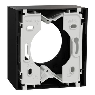 Boîte support pour montage en saillie Odace 2025 40 mm noir - SCHNEIDER ELECTRIC