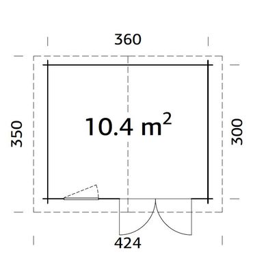 Pavillon de jardin en bois Klara - 15,4m², Livraison à domicile incluse - PALMAKO