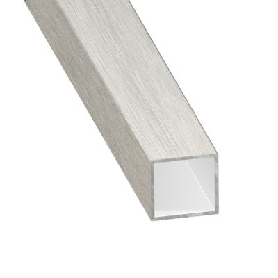 Tube carré aluminium anodisé brossé 10 x 10 mm 1m CQFD