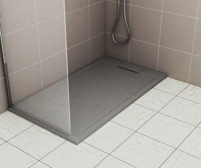 Receveur de douche 90x160 cm résine gris mat Island - OCEA