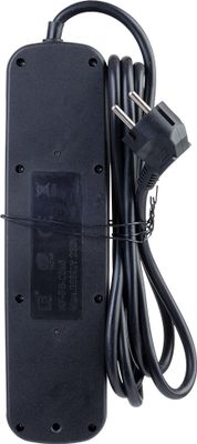 Multiprise avec interrupteurs individuels et général 5 prises 3m noir Sono Zenitech