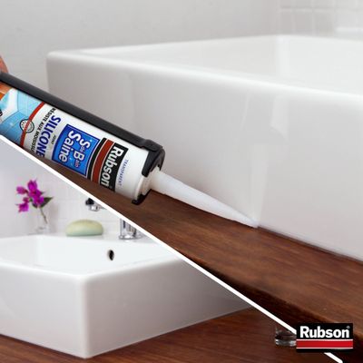 Mastic Joint silicone Salle de bains saine translucide 280 ml RUBSON