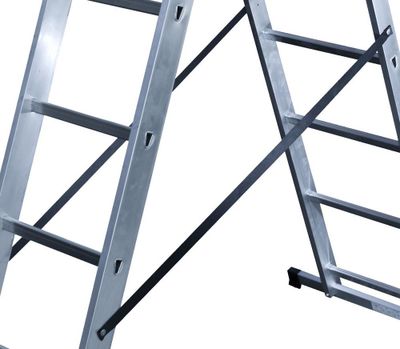 Echelle transformable base rapportée 2 plans HobbyStep 3,60 / 4,50 m HAILO