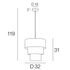 Suspension E27 40W Ø32 cm corde coton tressé Ivoire - Tomo COREP