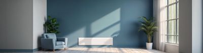 Radiateur à inertie sèche wi-fi NEMEA 1500W blanc plinthe - HOM'Y