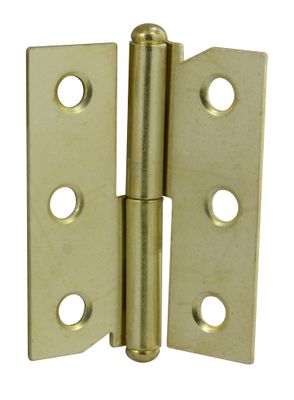 Paumelles de meuble acier laitonné 40 x 50 mm pour porte droite par 2 CIME