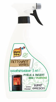 Nettoyant vitres poêles et inserts 750 ml 3-en-1 biodégradable - PYROFEU